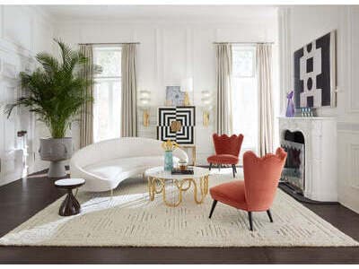 Jonathan Adler Ether White Upholstered Sofa