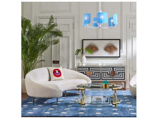 Jonathan Adler Ether White Upholstered Sofa