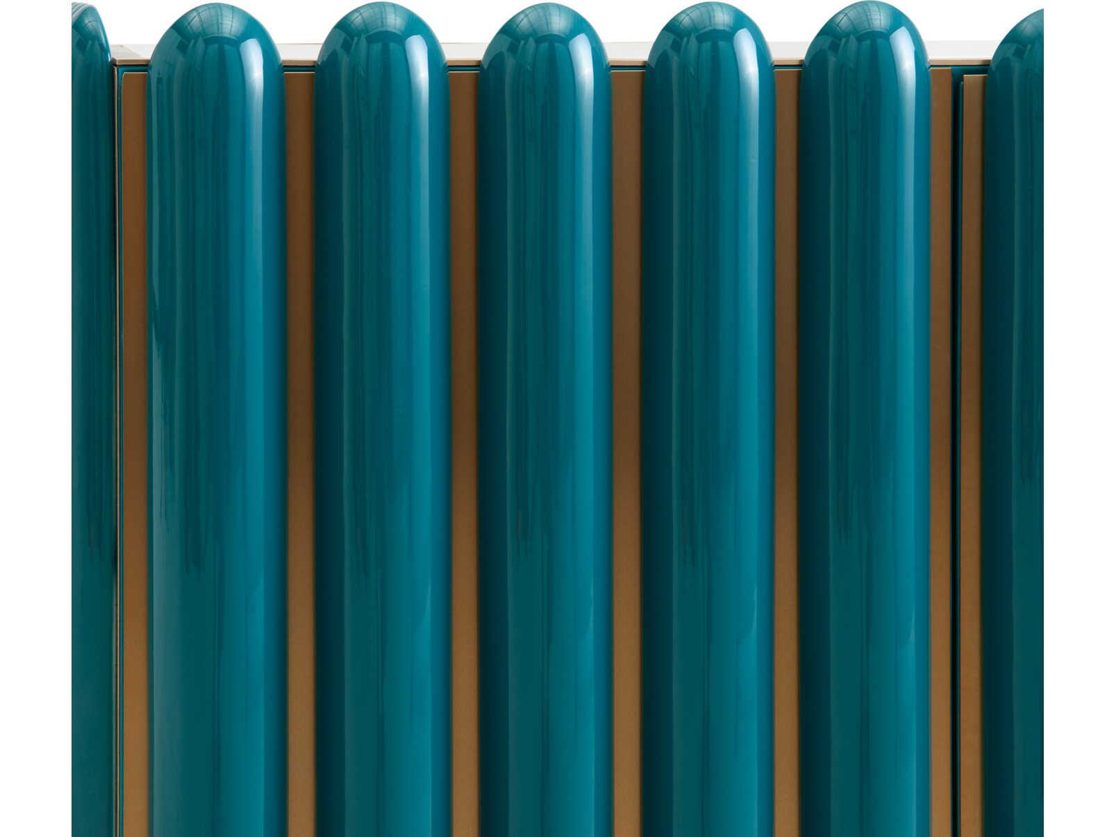 Jonathan Adler Kiki Teal Ivory Blue Accent Chest