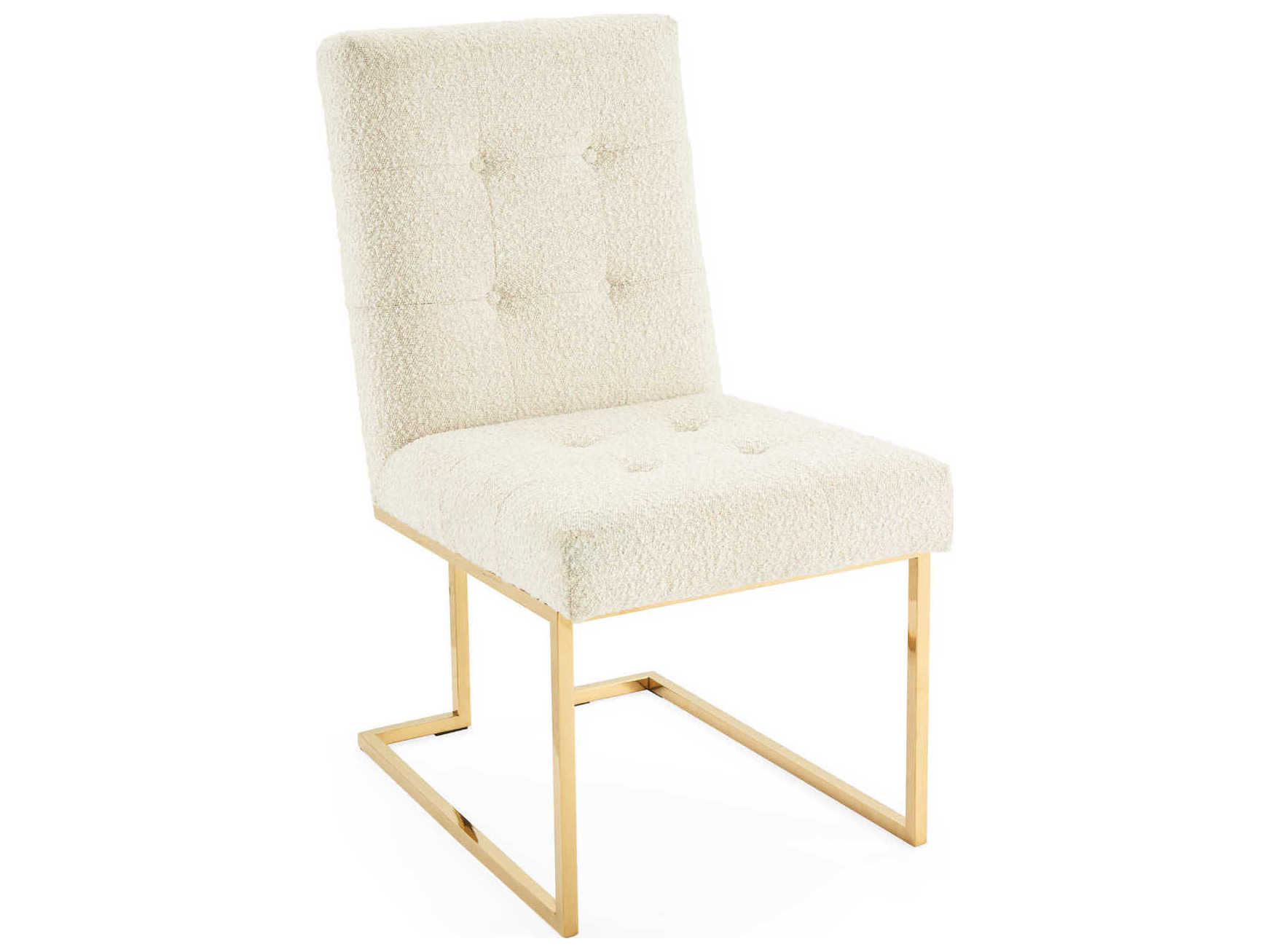 Jonathan Adler Goldfinger Brass Upholstered Side Dining Chair