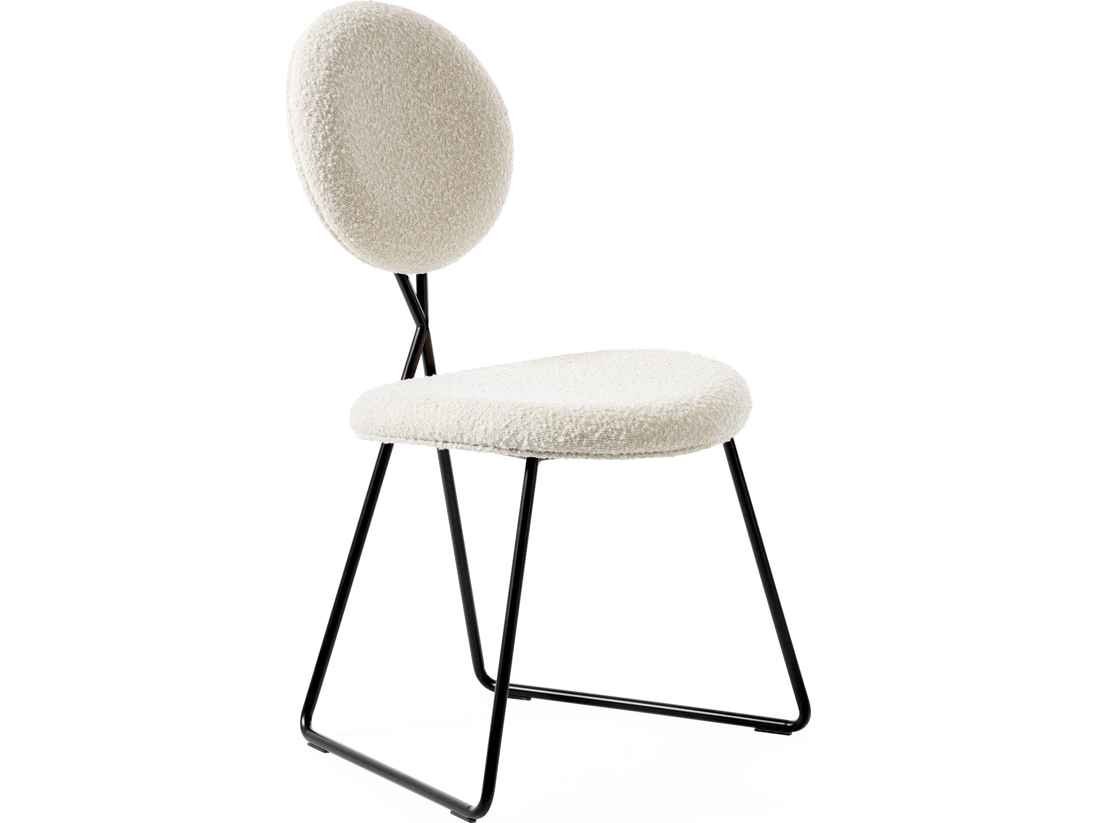Jonathan Adler Caprice White Upholstered Armless Dining Chair