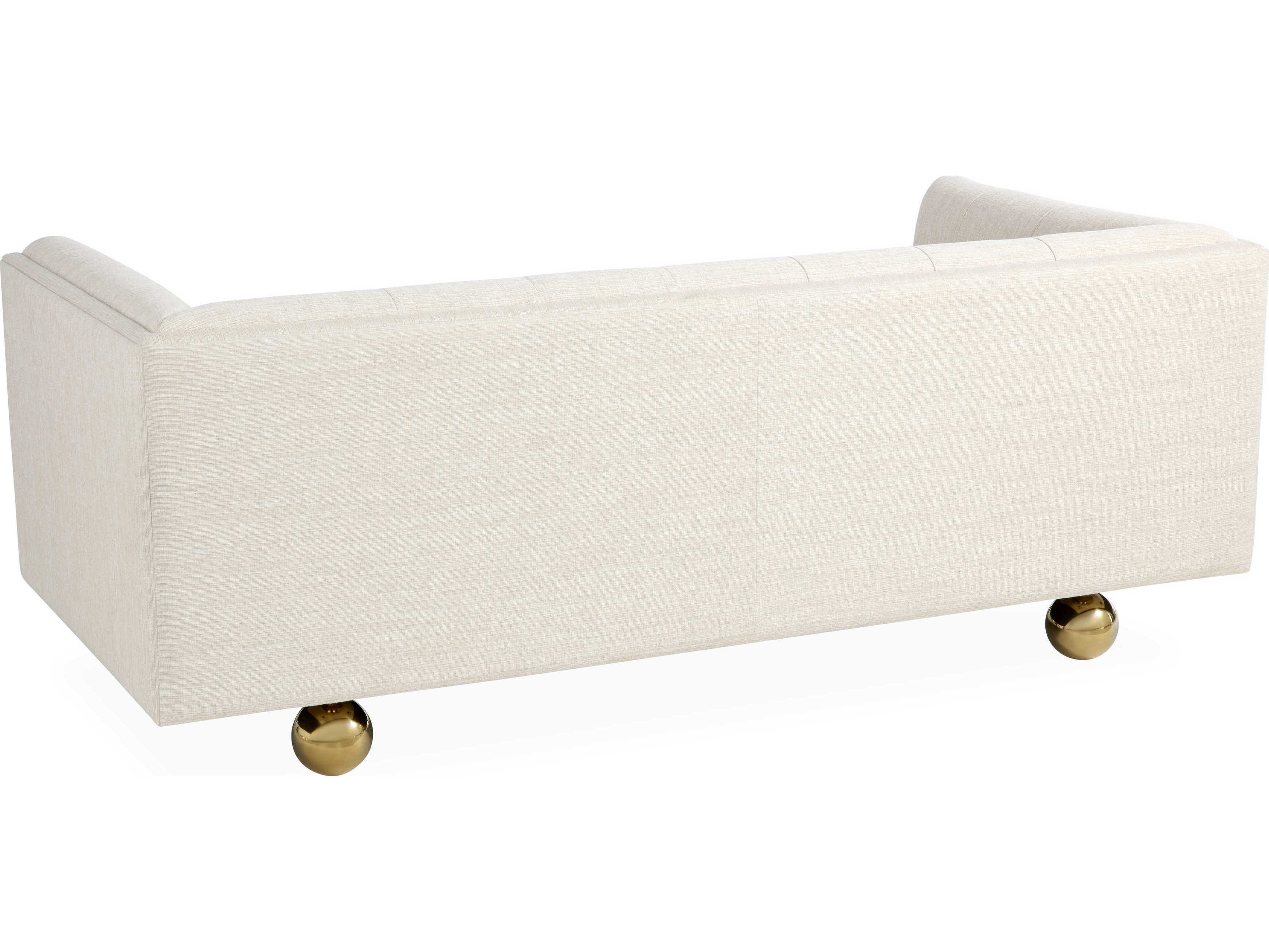 Jonathan Adler Claridge Tufted Belfast Stone White Upholstered Sofa