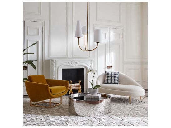 Jonathan Adler Ether White Upholstered Chaise