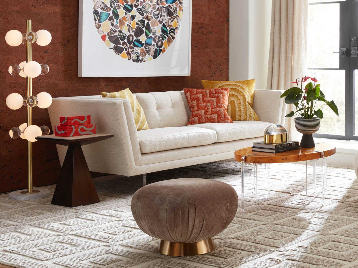 Jonathan Adler Globo Brushed Brass Floor Lamp