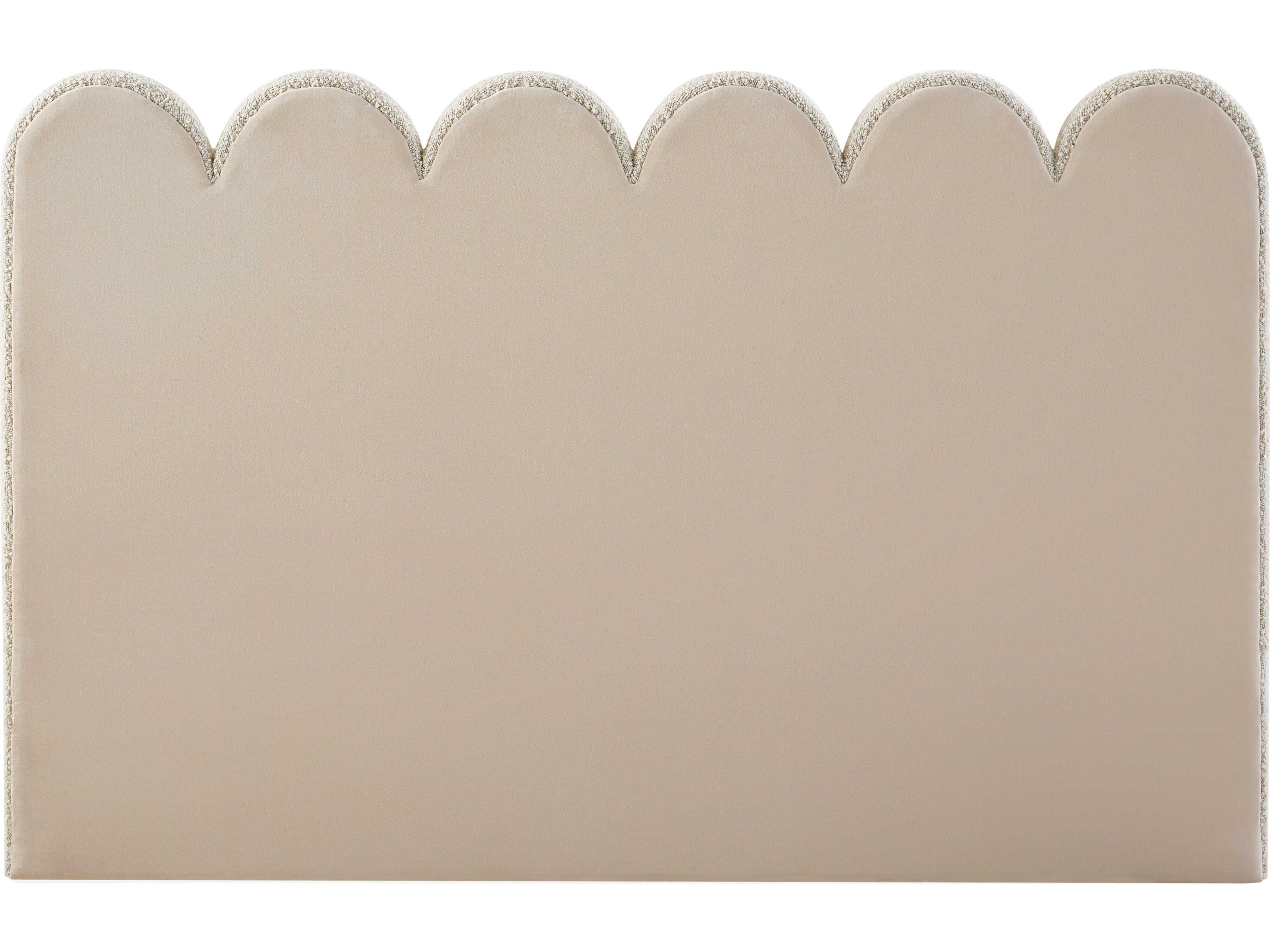 Jonathan Adler Serpentine Olympus Oatmeal White Upholstered Queen Platform Bed