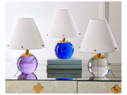Jonathan Adler Belvedere Blue Crystal Table Lamp