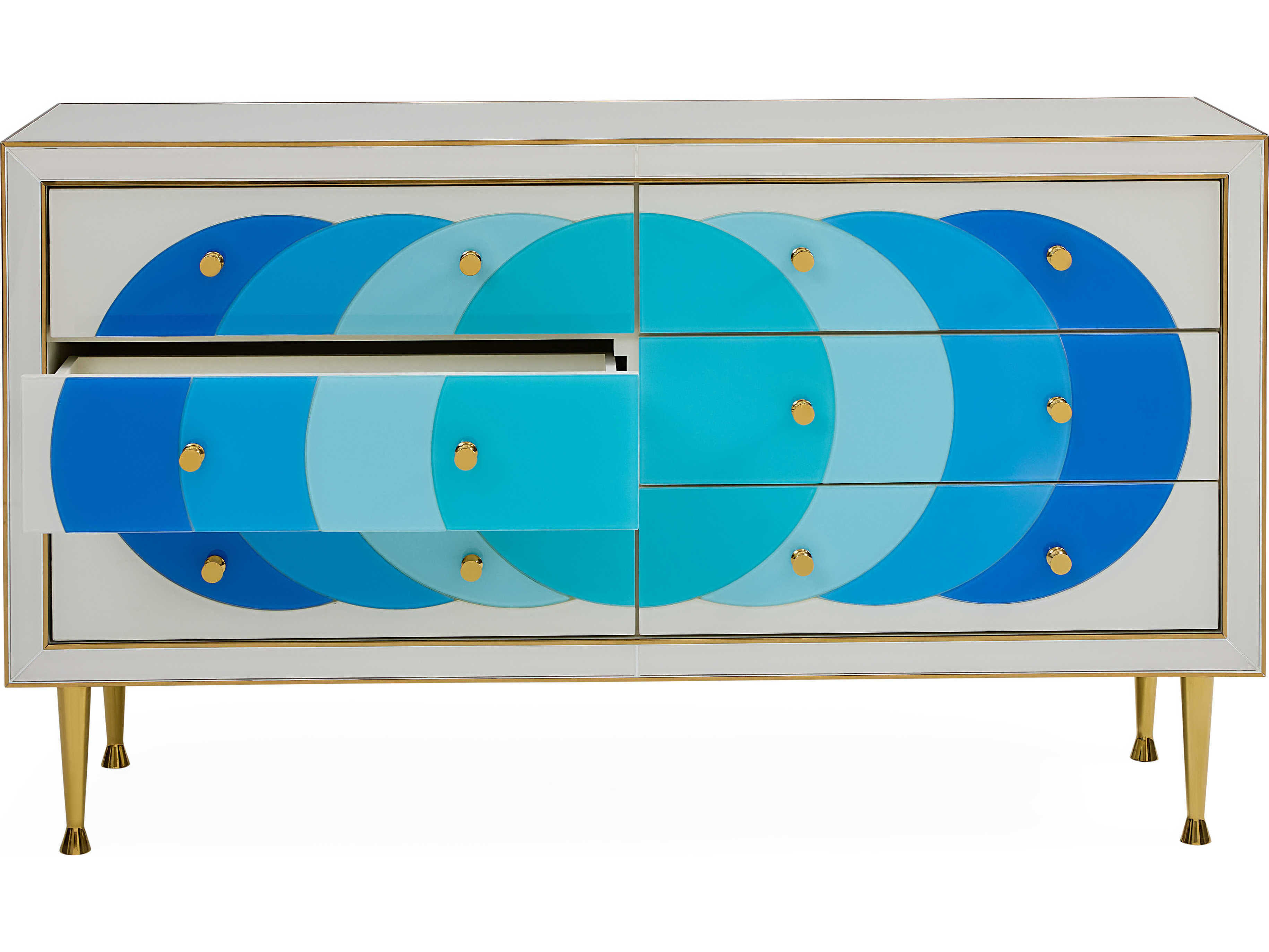 Jonathan Adler Ultramarine White Accent Chest