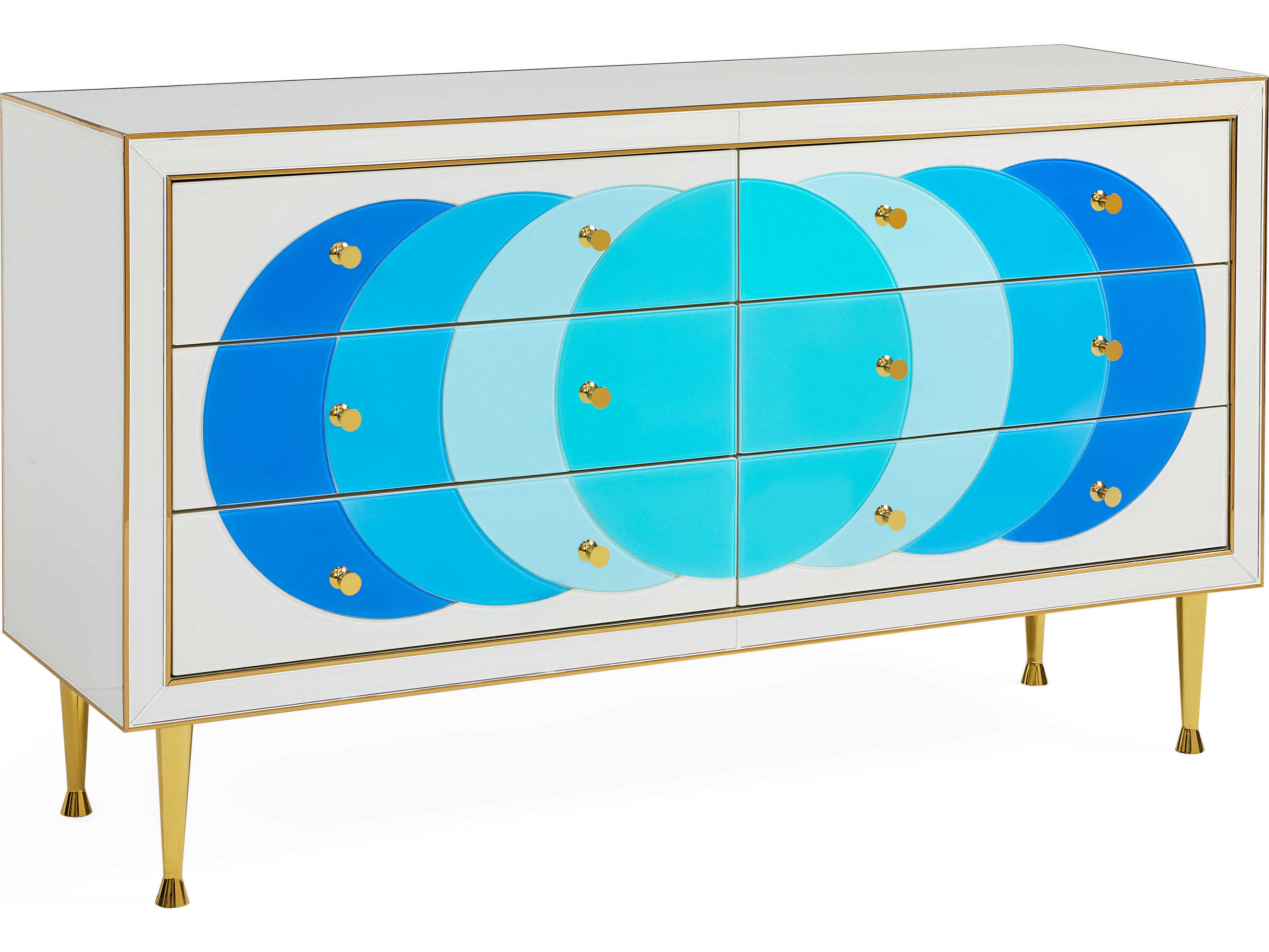 Jonathan Adler Ultramarine White Accent Chest