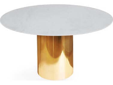 Jonathan Adler Alphaville Round Marble Dining Table