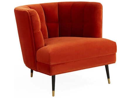 Jonathan Adler Draper Orange Fabric Accent Chair