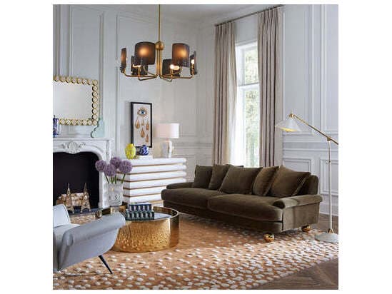 Jonathan Adler Greenwich Green Upholstered Sofa