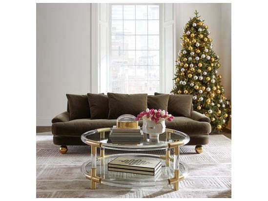 Jonathan Adler Greenwich Green Upholstered Sofa