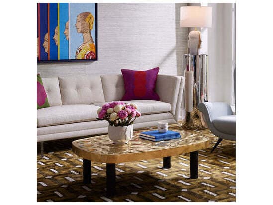 Jonathan Adler Reform Oval Metal Coffee Table