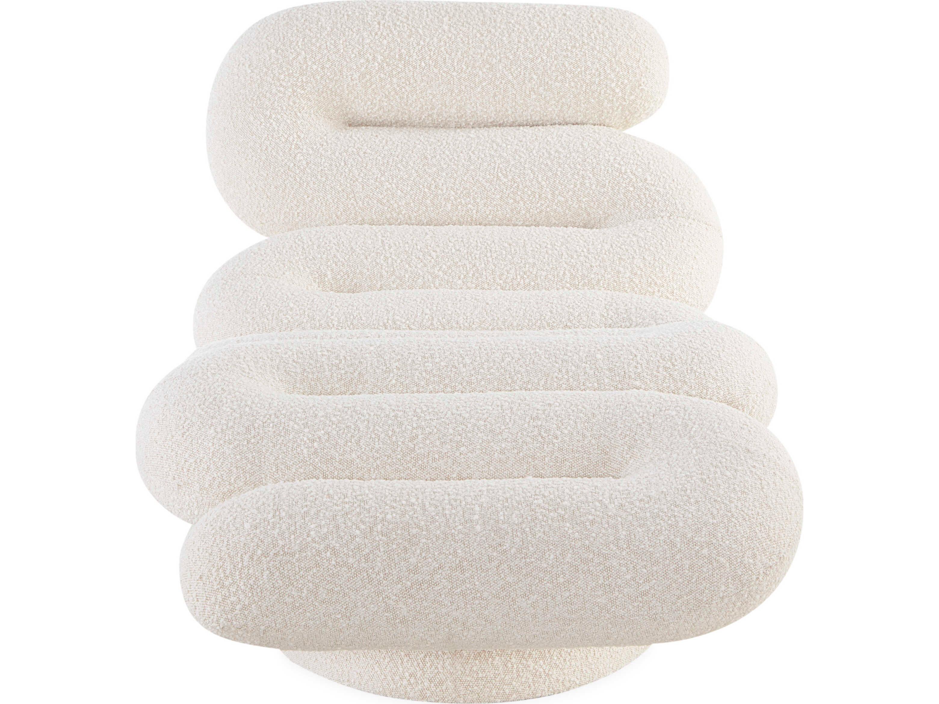 Jonathan Adler Serpentine Olympus Oatmeal White Upholstered Chaise
