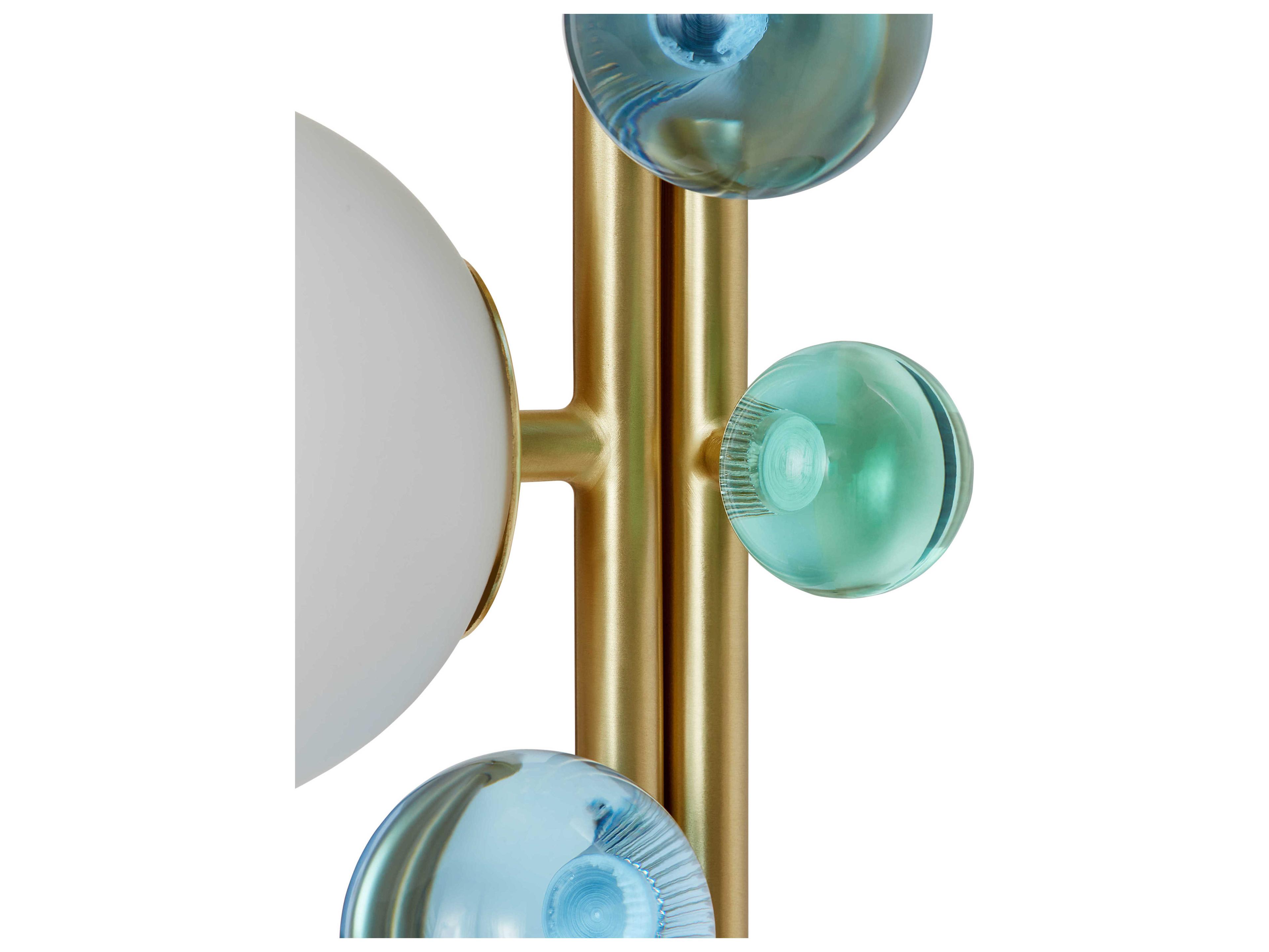 Jonathan Adler Globo 3-Light Brushed Brass Wall Sconce