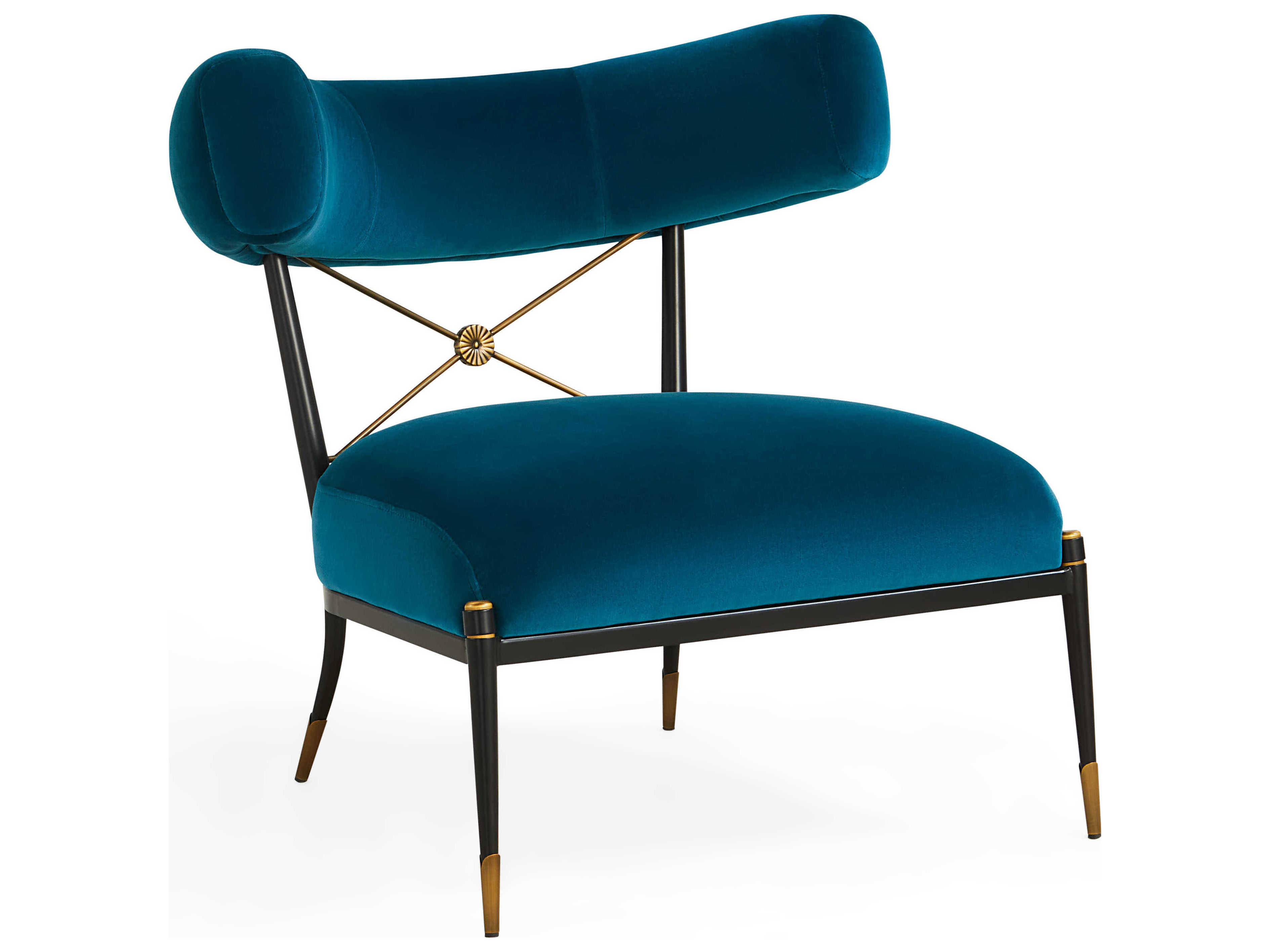 Jonathan Adler Rider Klismos Blue Accent Chair