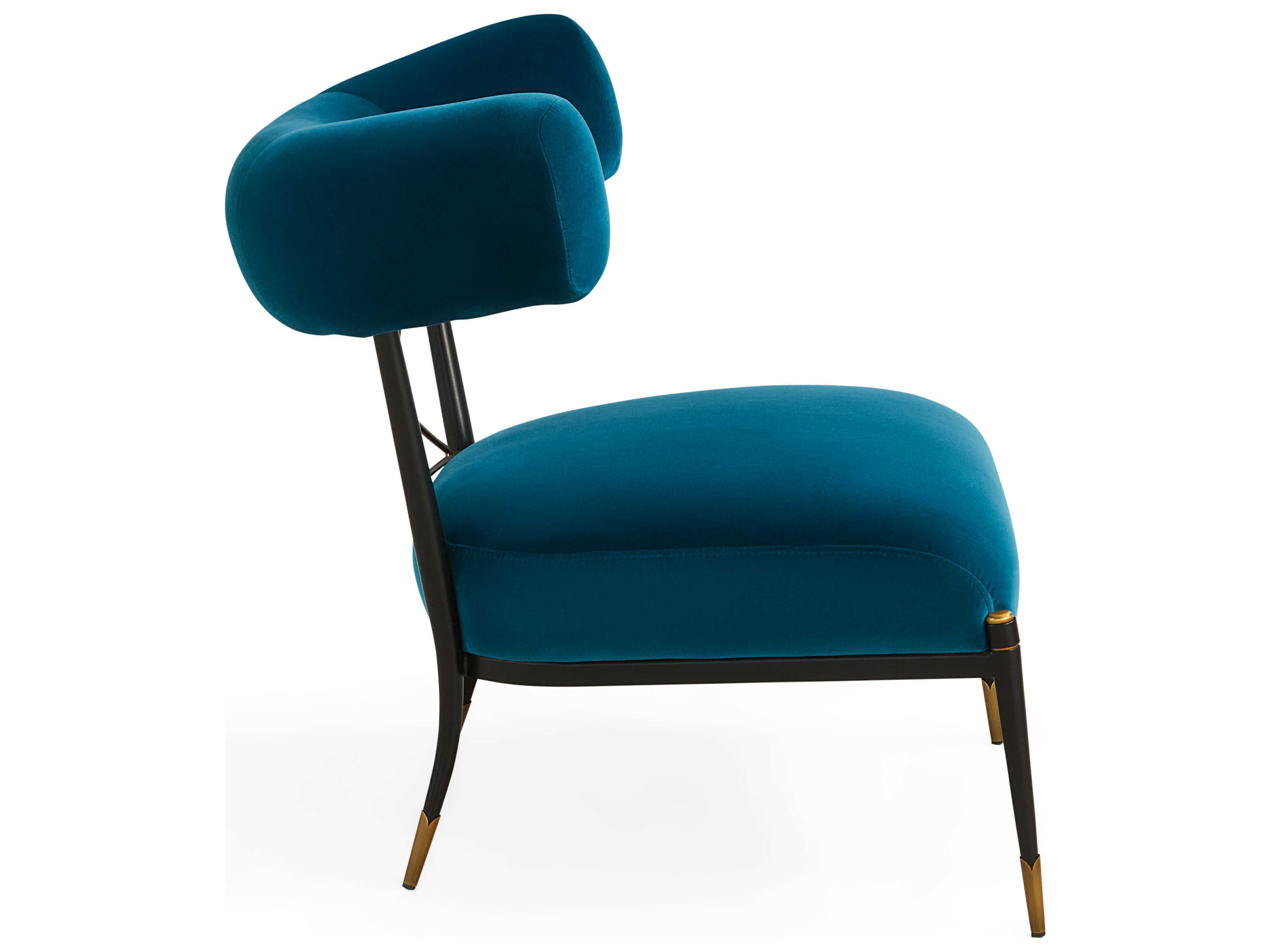 Jonathan Adler Rider Klismos Blue Accent Chair