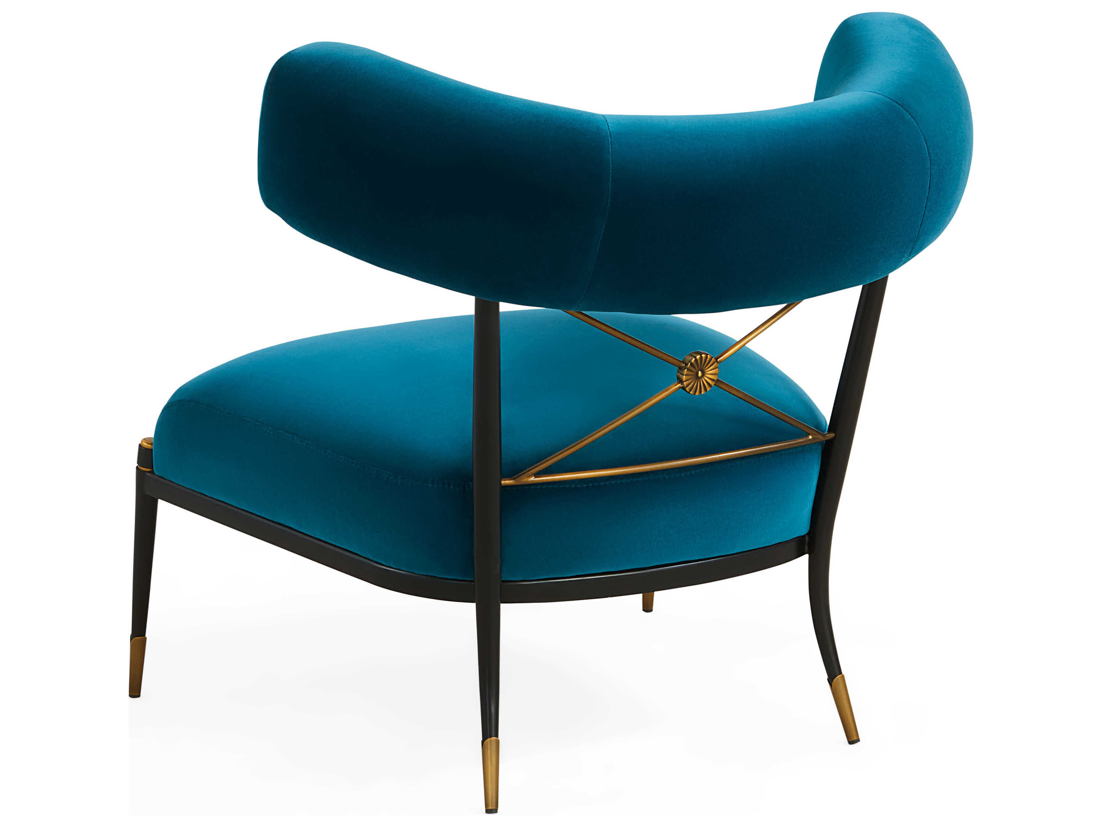 Jonathan Adler Rider Klismos Blue Accent Chair