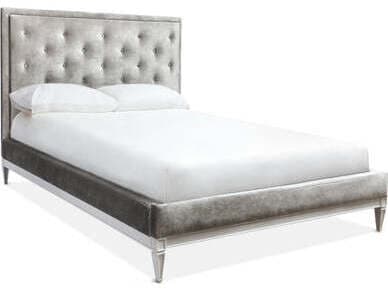 Jonathan Adler Lampert Gray Upholstered Queen Platform Bed