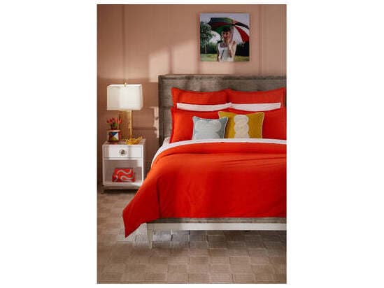 Jonathan Adler Lampert Gray Upholstered Queen Platform Bed