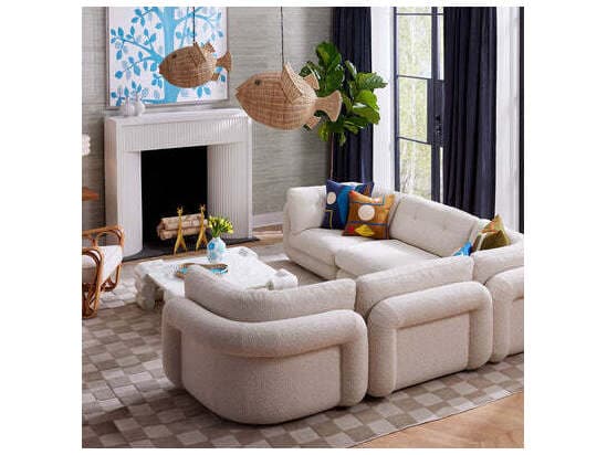 Jonathan Adler Circuit Square Marble Coffee Table