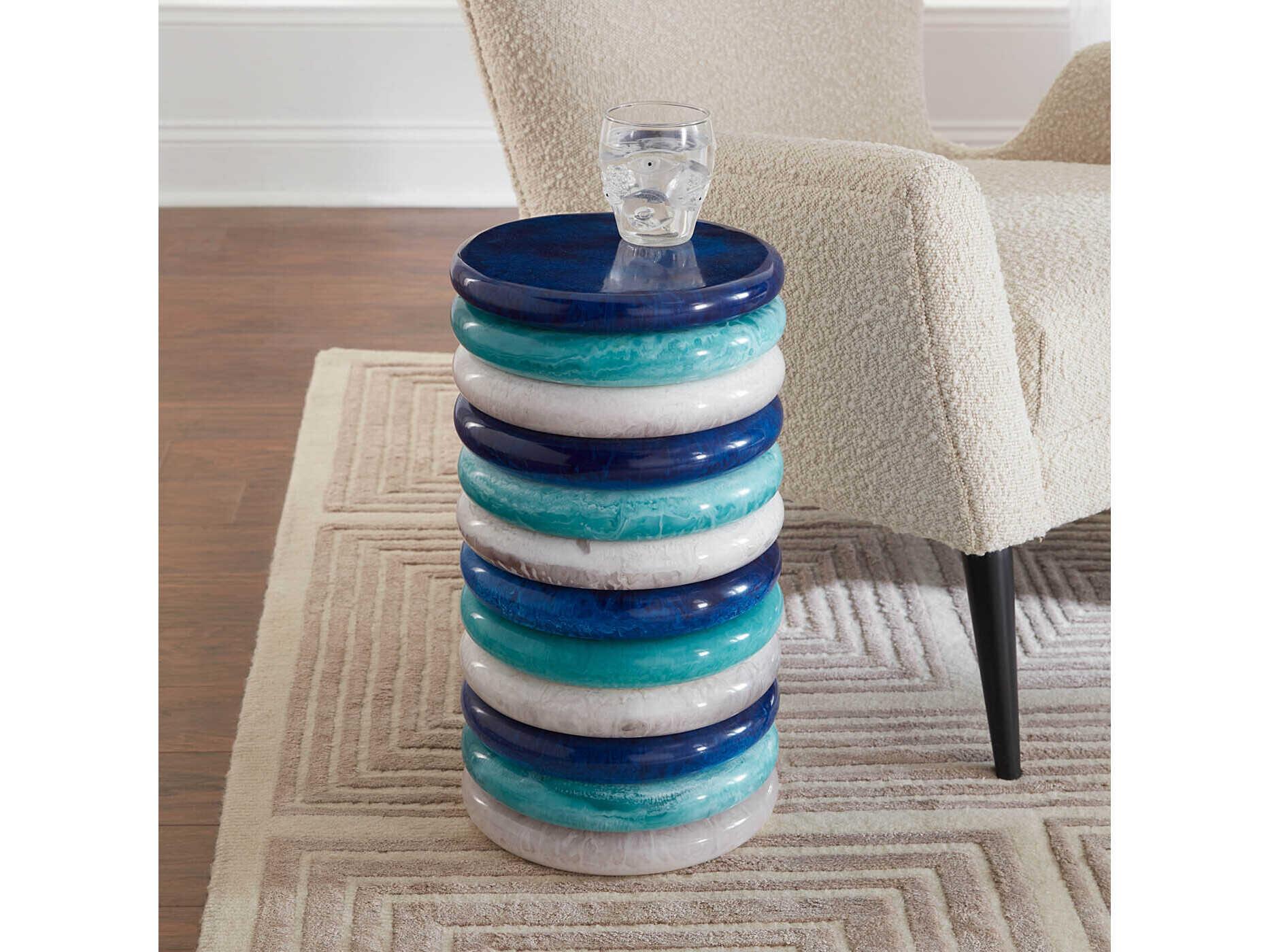Jonathan Adler Como Round Acrylic End Table