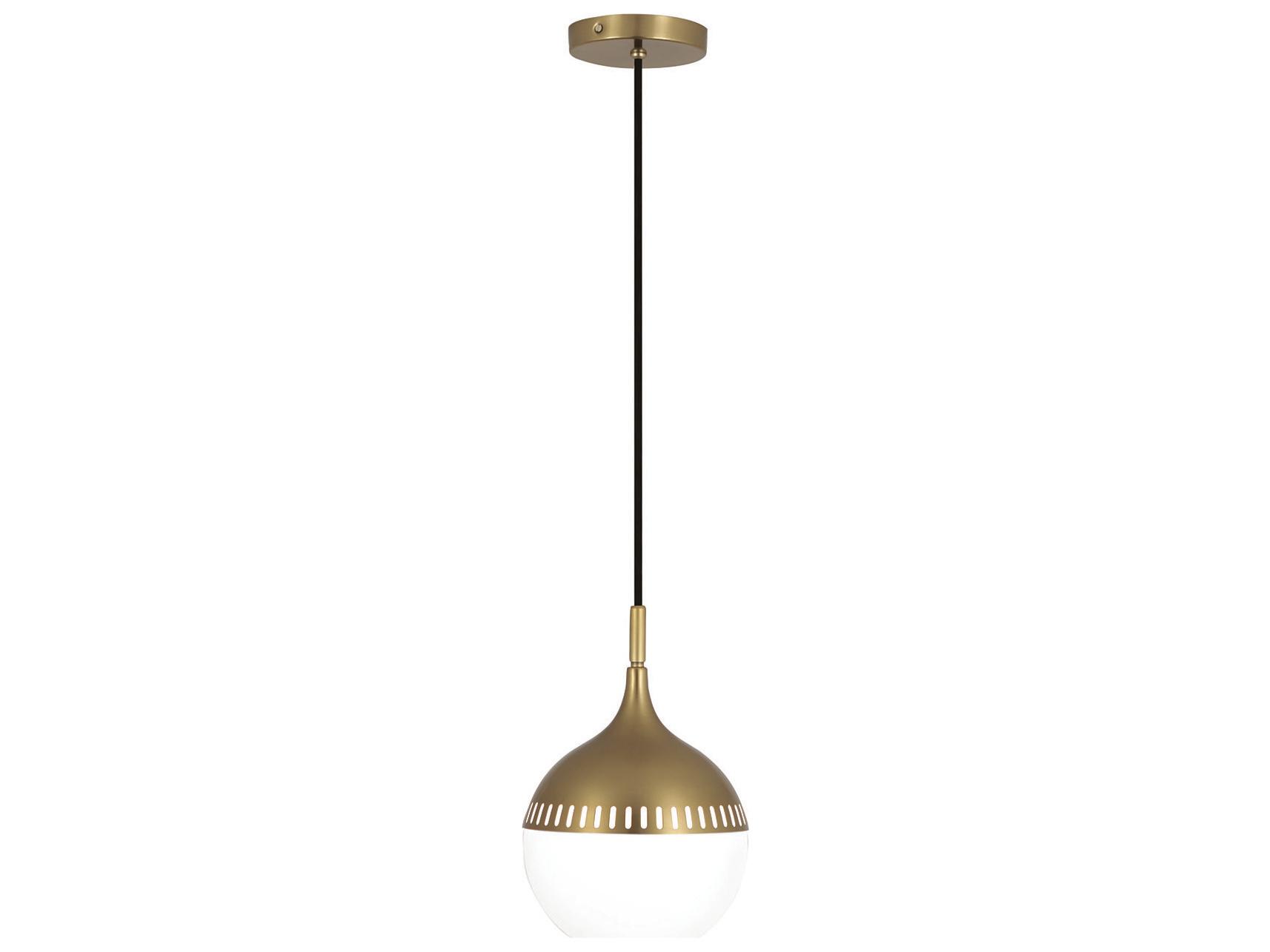 Jonathan Adler Rio Brass Round Mini Pendant