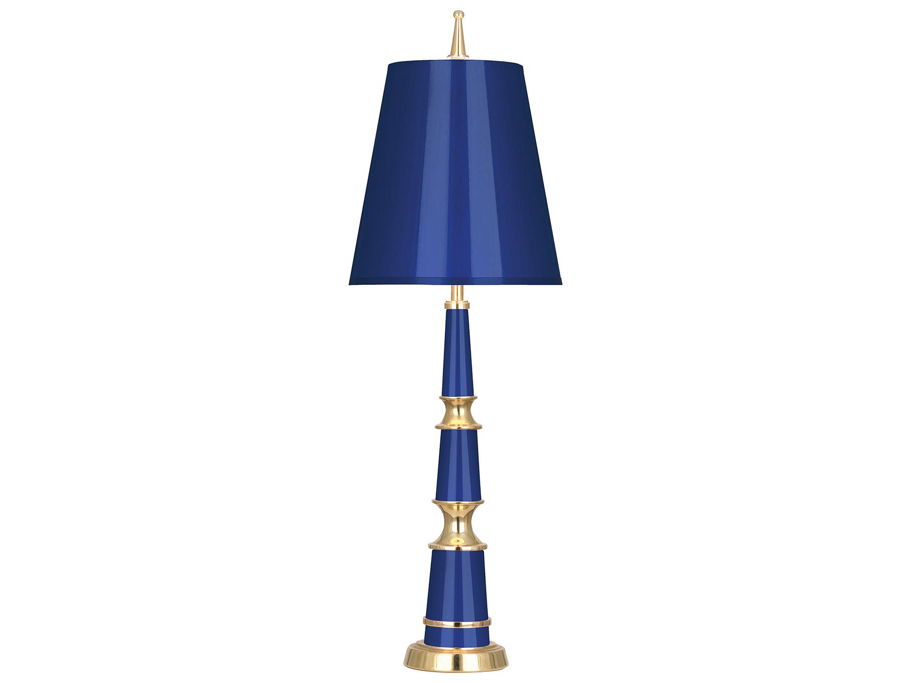 Jonathan Adler Versailles Navy brass Blue Buffet Lamp