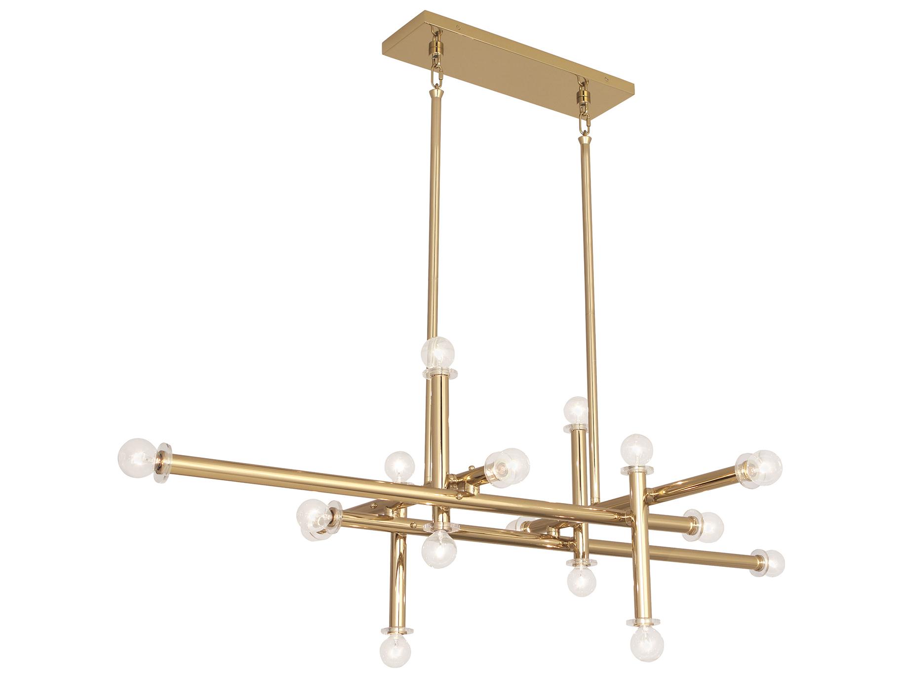 Jonathan Adler Milano Brass Chandelier