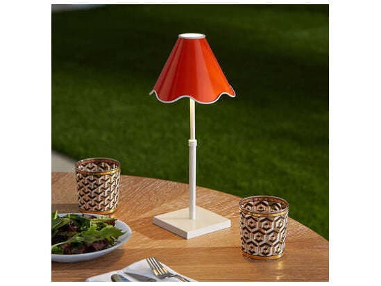 Jonathan Adler Ripple Orange Table Lamp