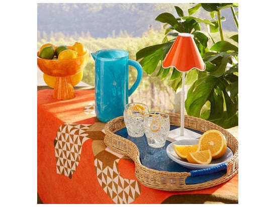 Jonathan Adler Ripple Orange Table Lamp