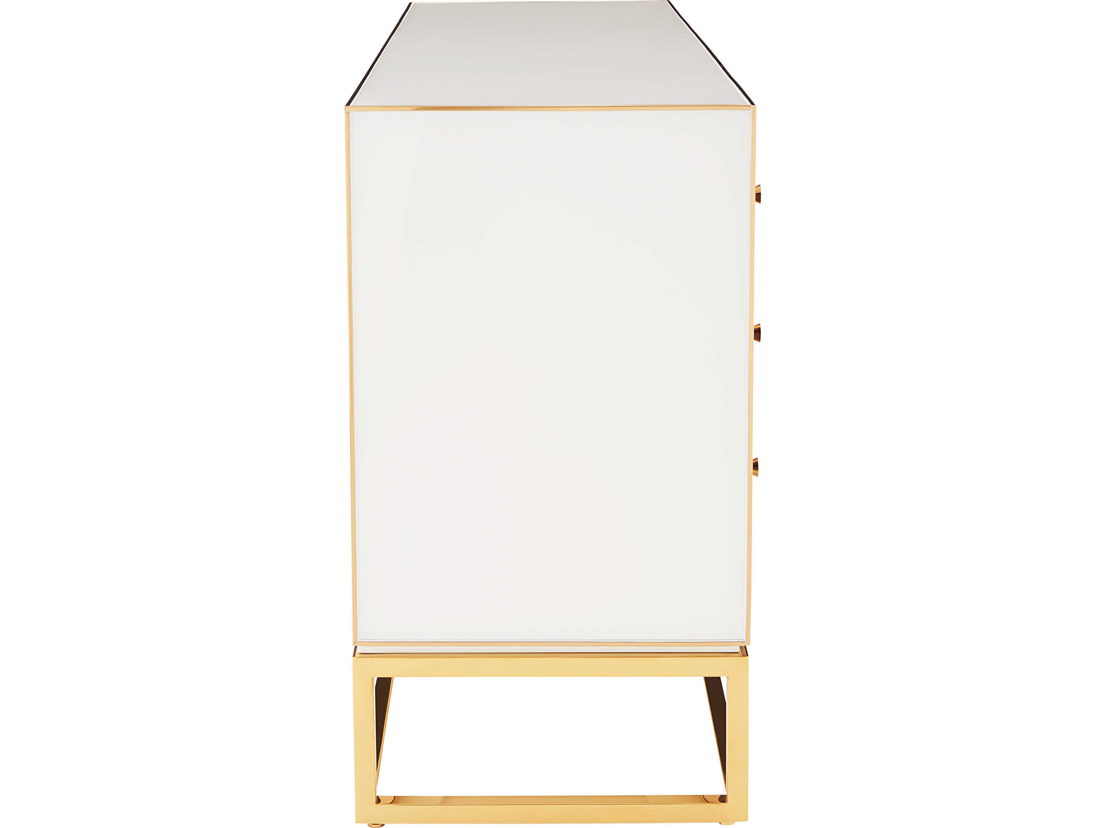 Jonathan Adler Chambeige 58" Polished Brass Multi Sideboard