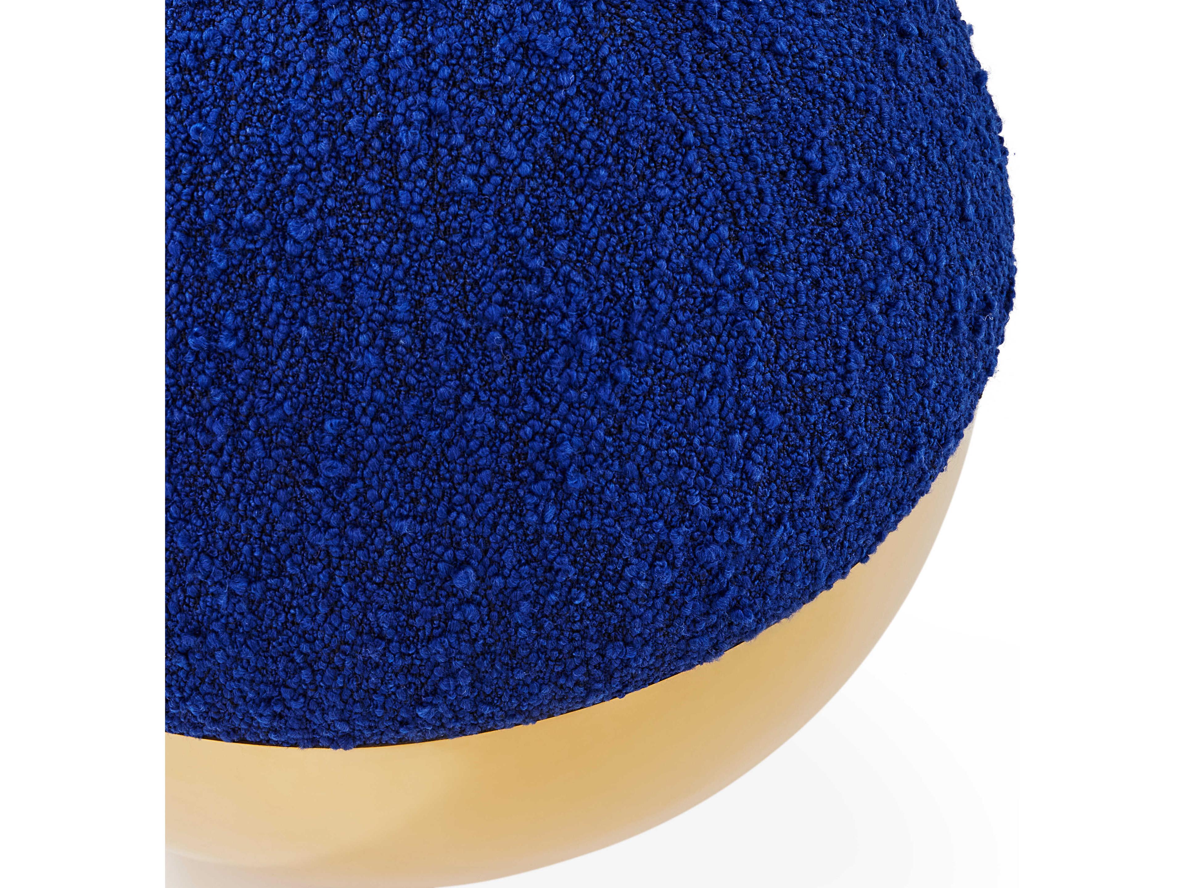 Jonathan Adler Alphaville Cirrus Cobalt Olympus Ivory Blue Upholstered Accent Stool