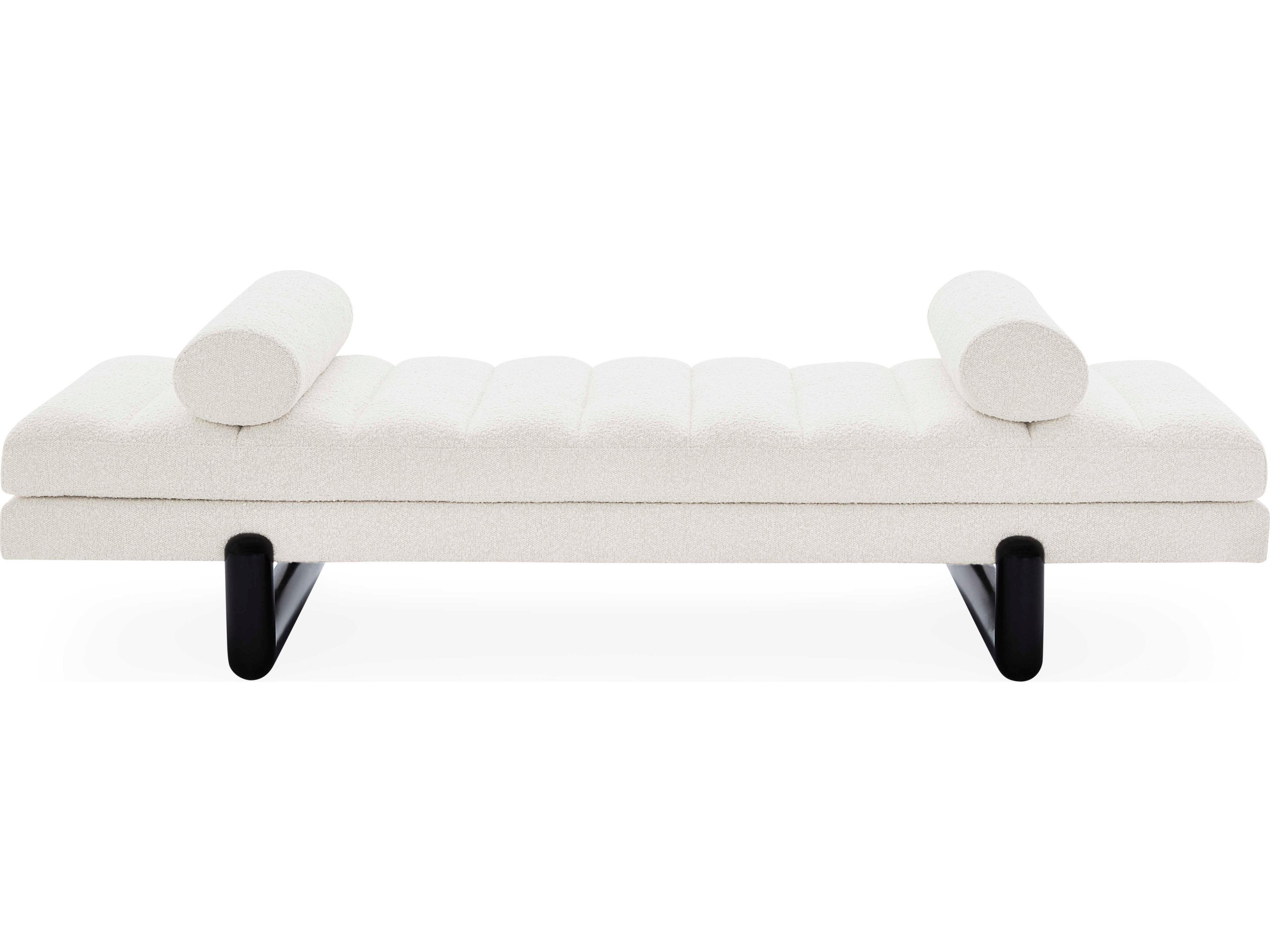 Jonathan Adler Aspen Black Olympus Ivory White Upholstered Twin Daybed Bed