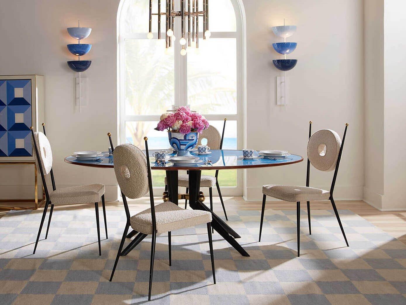 Jonathan Adler Rondo Oak White Dining Room Set