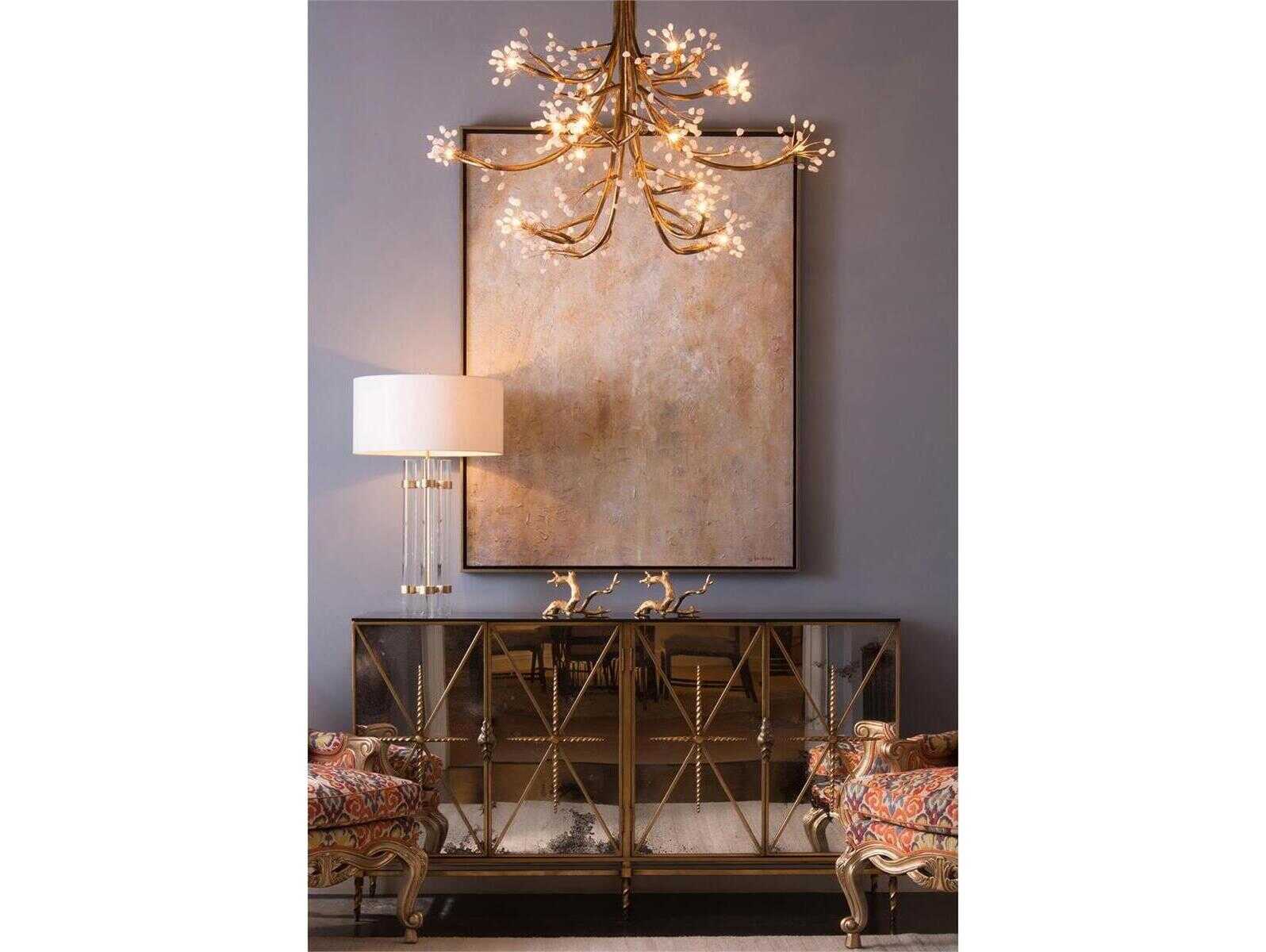 John Richard 16-Light Gold Crystal Tiered Chandelier