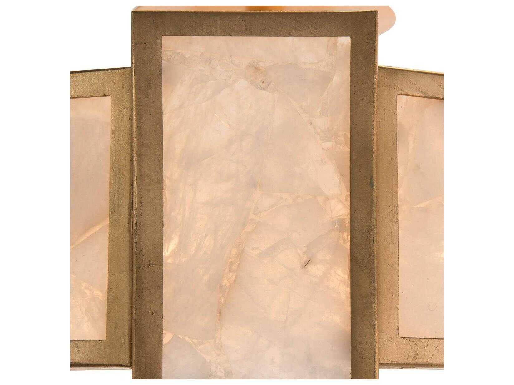 John Richard Mark McDowell Calcite 6-Light Gold Crystal Semi Flush Mount