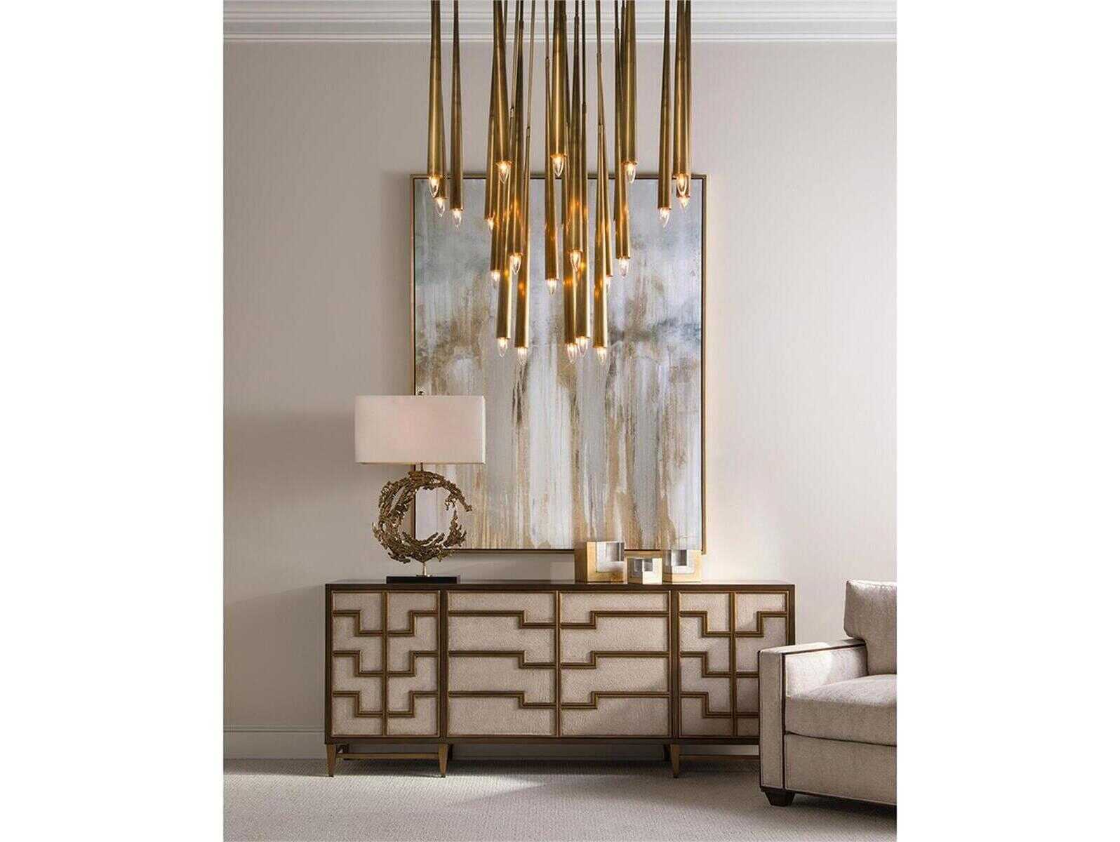 John Richard Hans 23-Light Brass Linear Chandelier