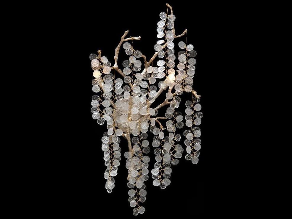 John Richard Shiro-Noda 2-Light Champagne Silver Wall Sconce