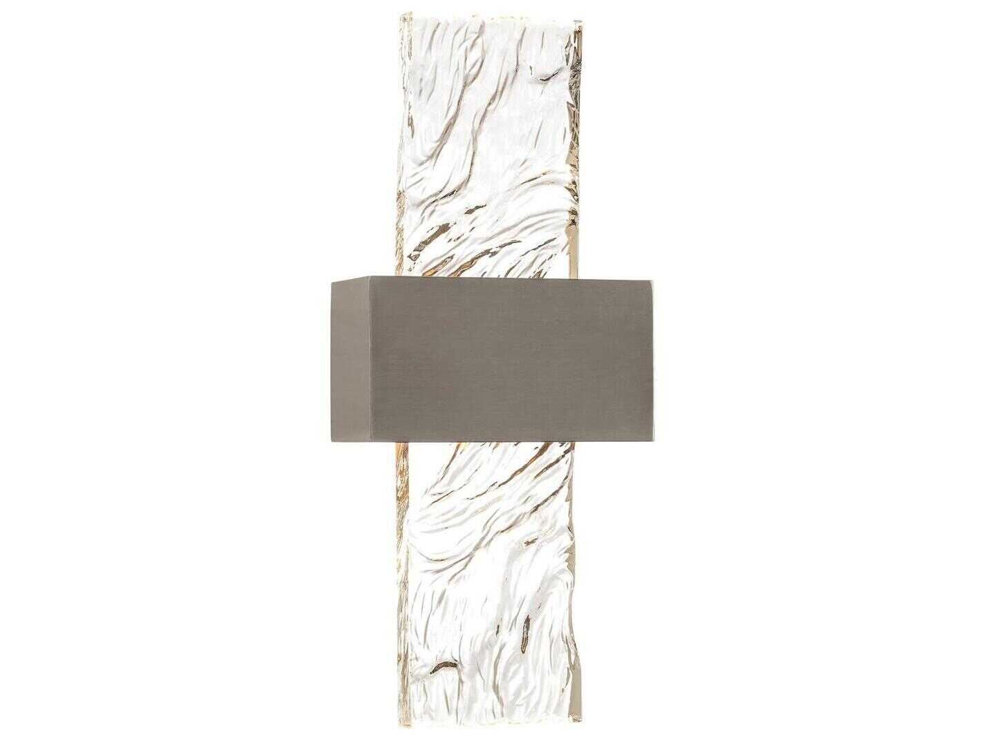John Richard Mark Mcdowell 1-Light Brushed Nickel Glass Wall Sconce