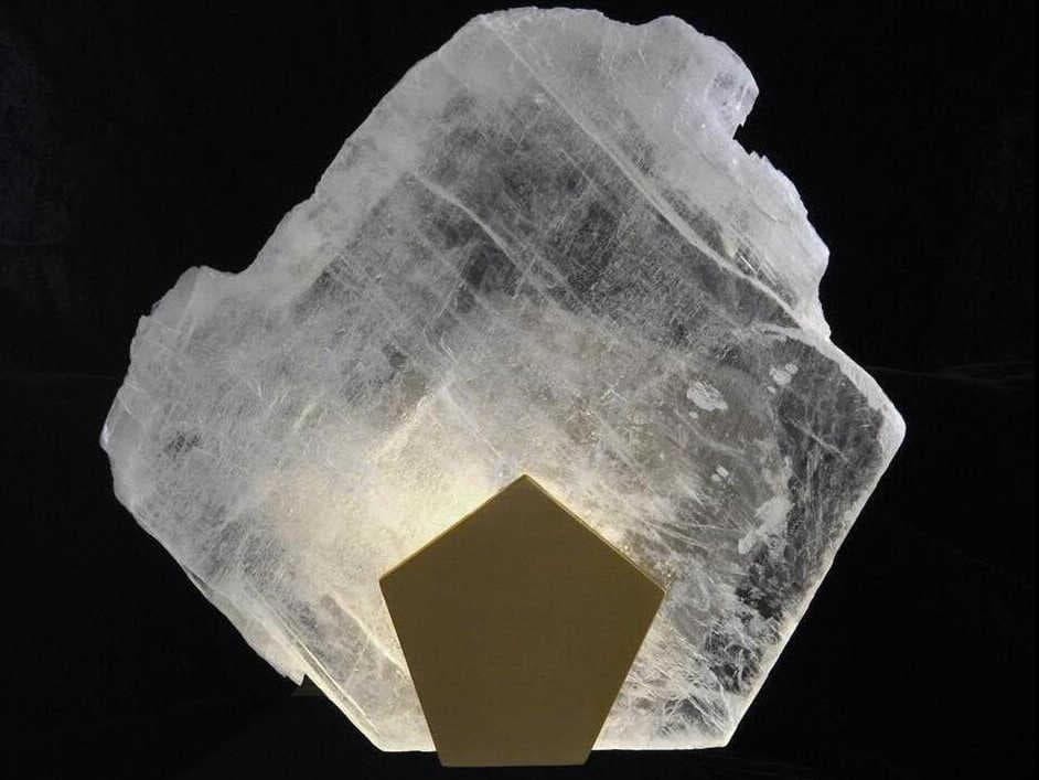 John Richard Moonlight Sonata 1-Light Antique Brass Glass LED Wall Sconce