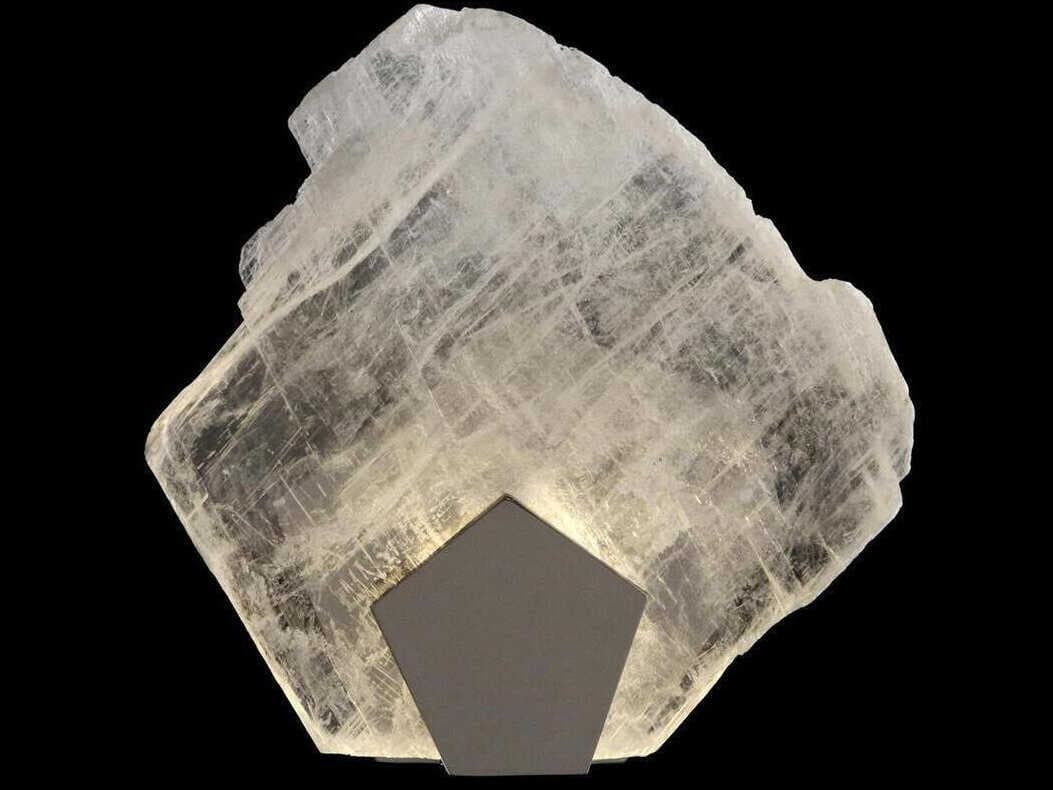 John Richard Moonlight Sonata 1-Light Polished Stainless Steel Glass LED Wall Sconce