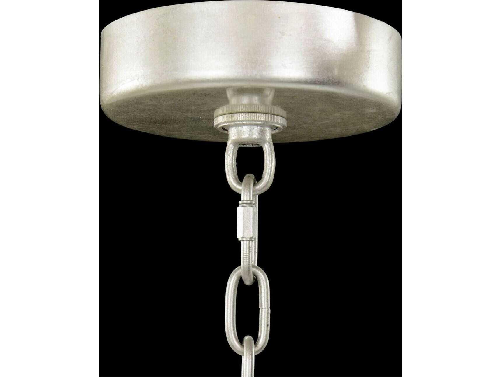 John Richard Mark McDowell Churippu Magnolia & Tulip 21-Light Silver Leaf Glass LED Chandelier