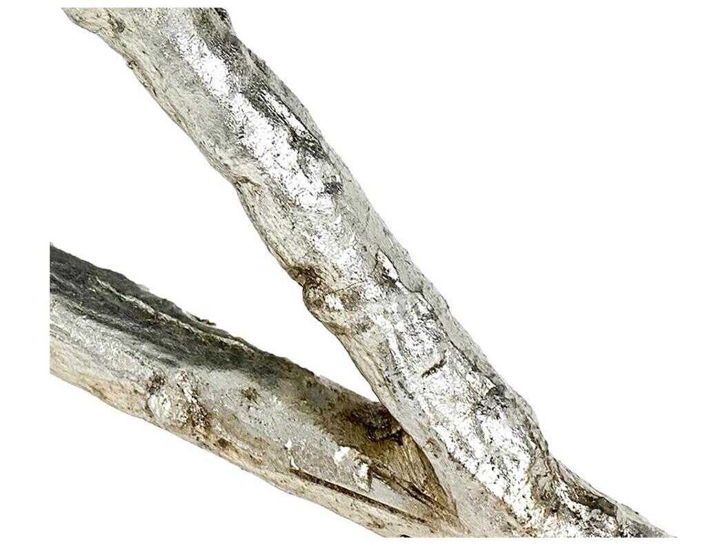 John Richard Branch-Style Transitional Silver Upholstered Ottoman