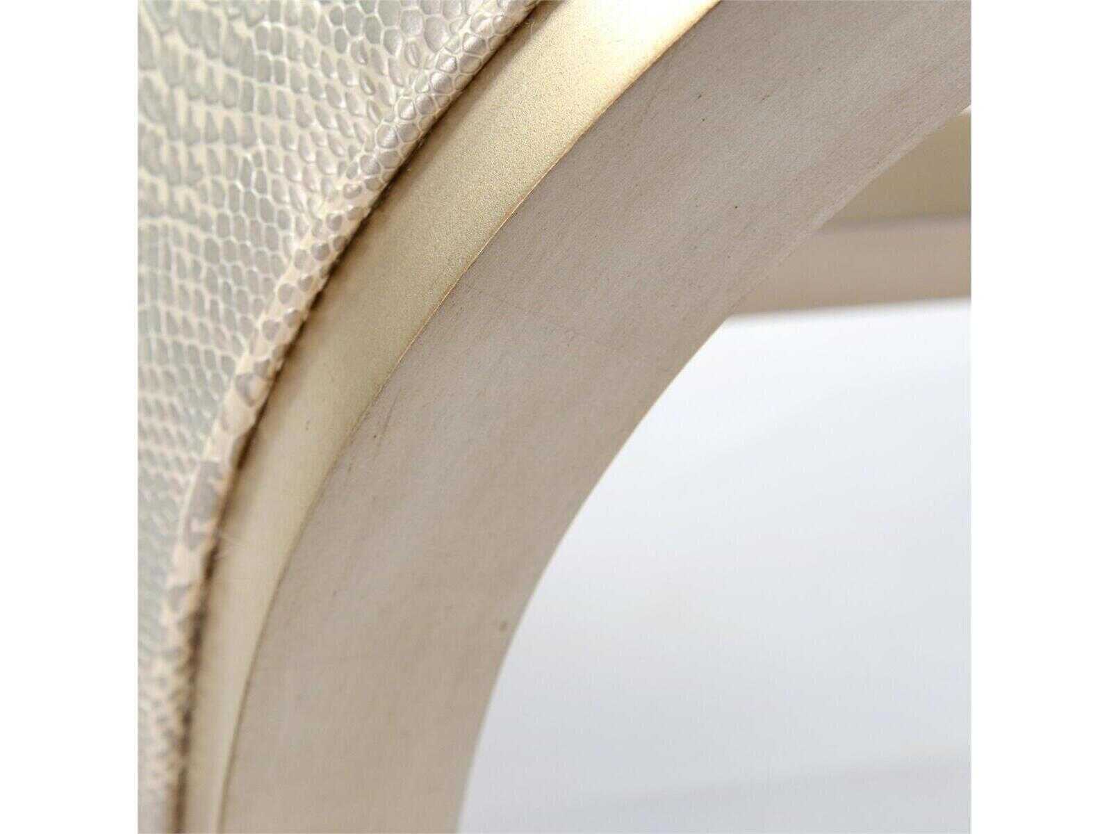 John Richard Aintree Antique Silver Upholstered Accent Bench