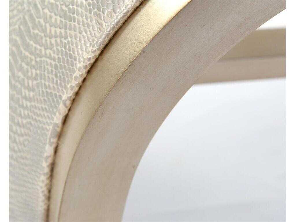 John Richard Aintree Antique Silver Upholstered Accent Bench