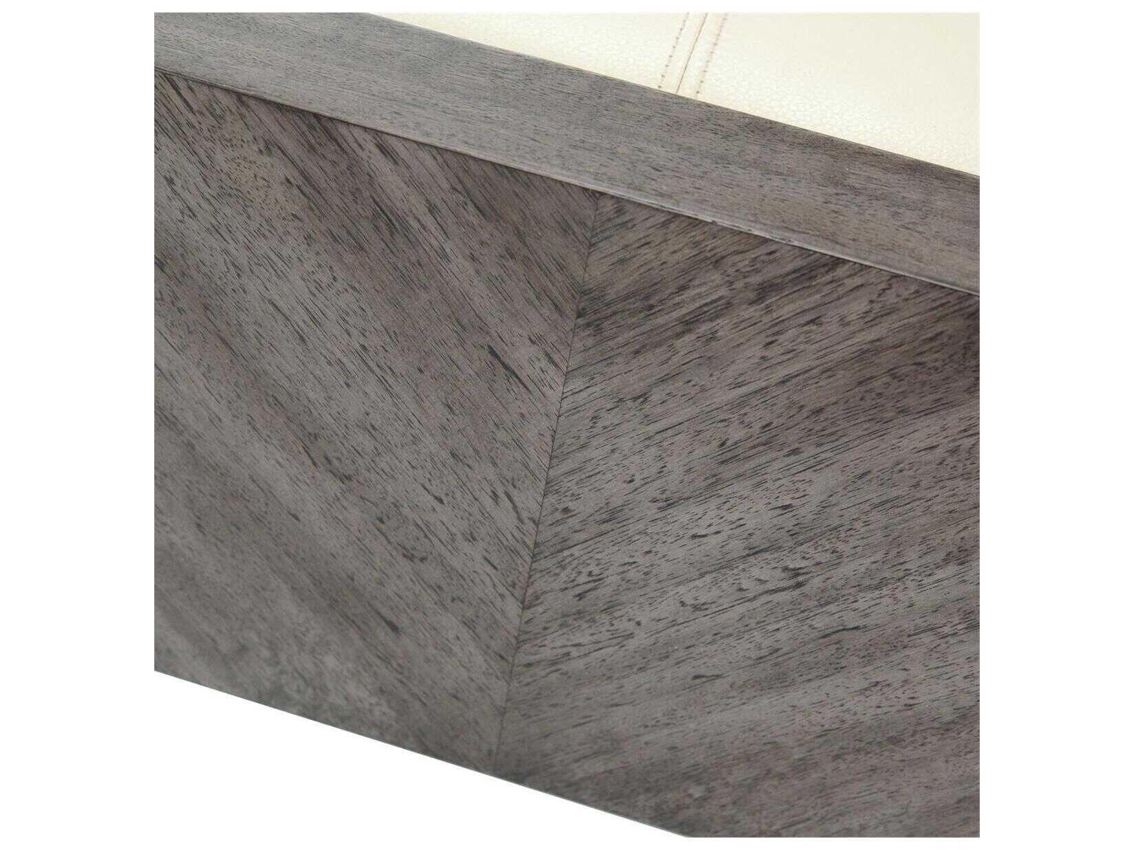 John Richard Mark McDowell Virtu Dark Gray Leather Accent Bench