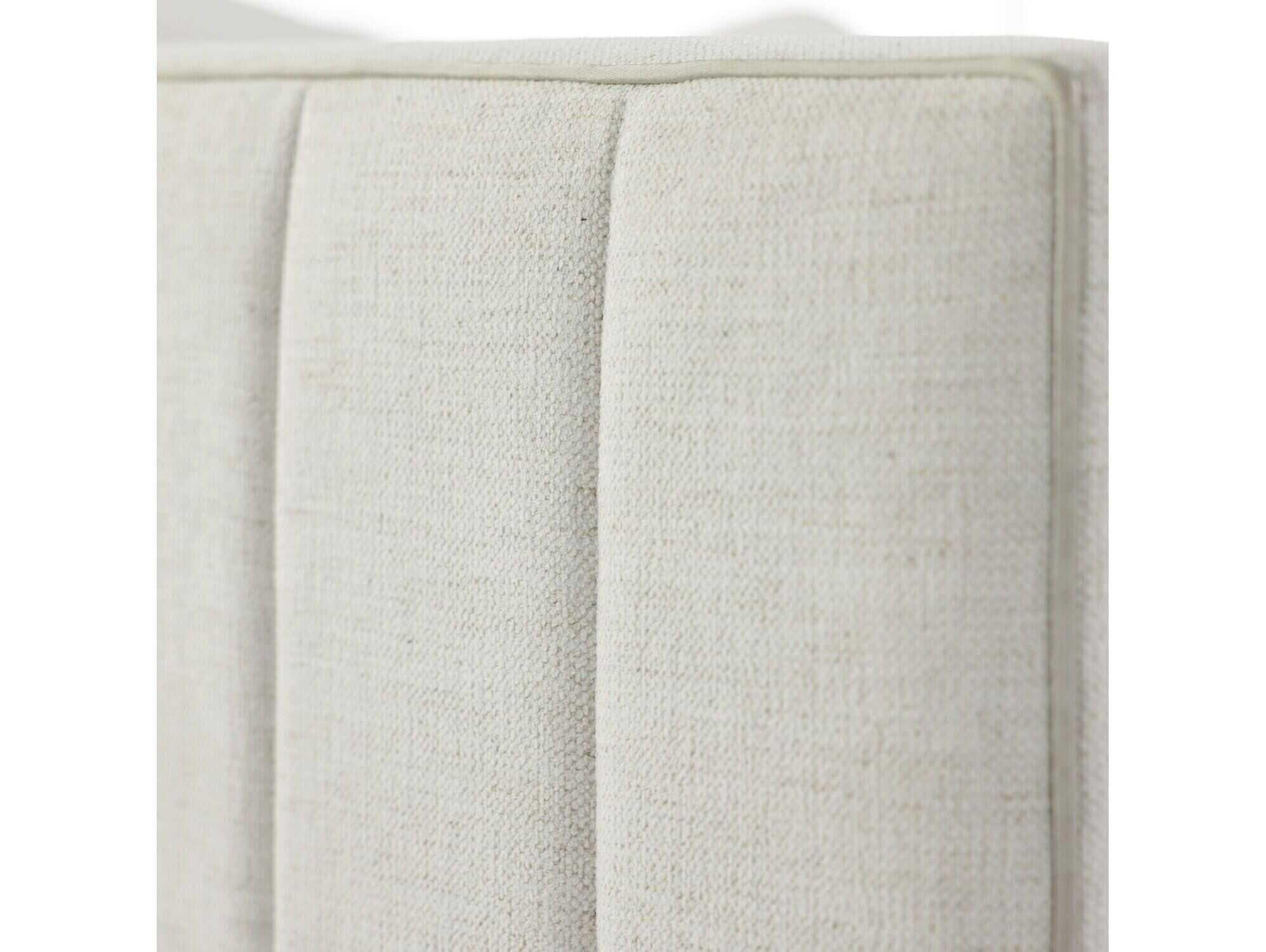 John Richard Giacosa Swivel White Fabric Accent Chair