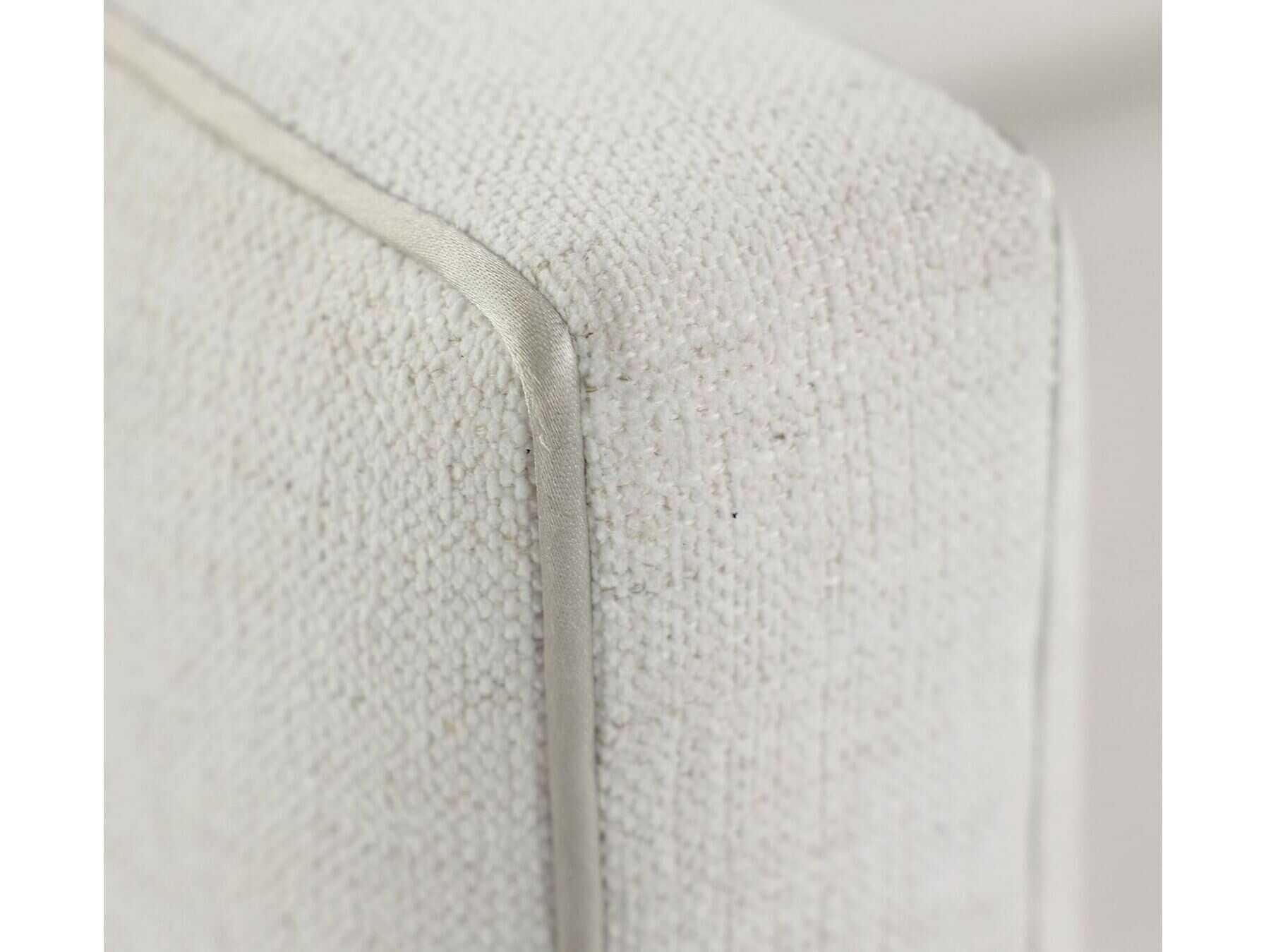 John Richard Giacosa Swivel White Fabric Accent Chair