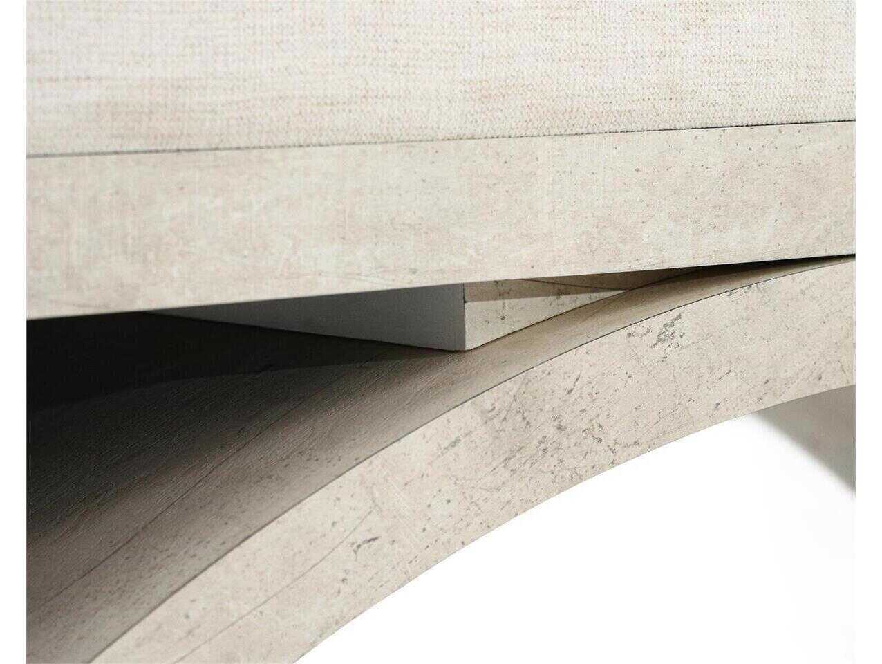 John Richard Mark McDowell Keen White Tiza Gesso Upholstered Accent Bench